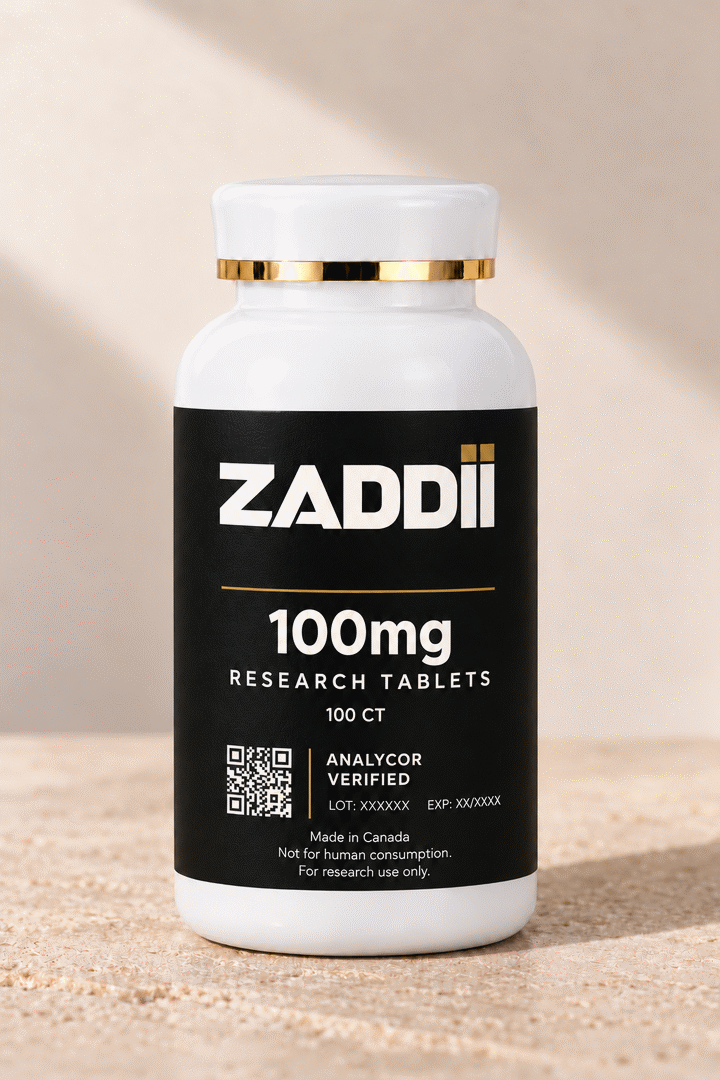 ZADDII research tablets, white bottle